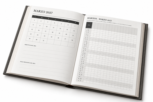 Agenda de Hábitos 2027 - Negra
